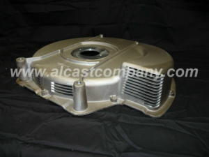large machined aluminum air set, or no bake sand blower housing casting