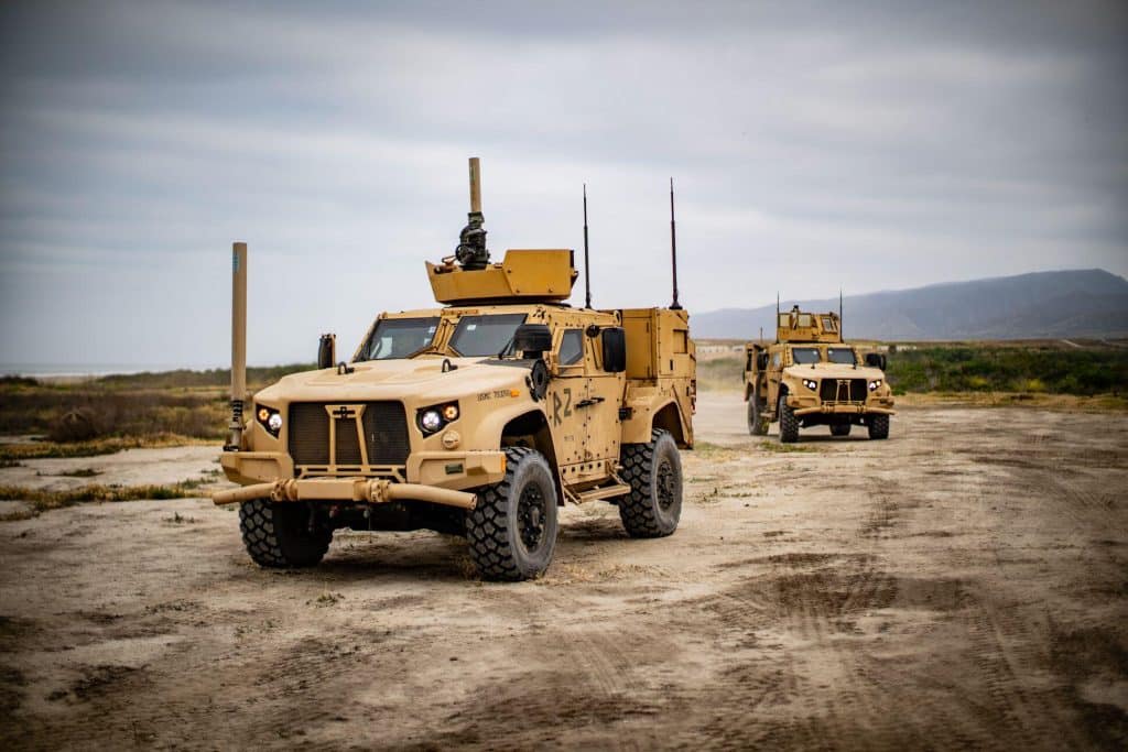image of a US military JLTV Joint Light Tactical Vehicle with aluminum castings