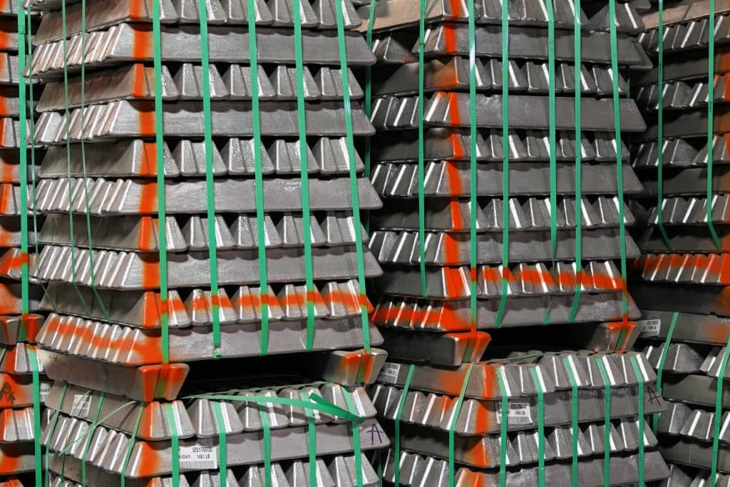 image of almag 35 aluminum ingots at Alcast Company