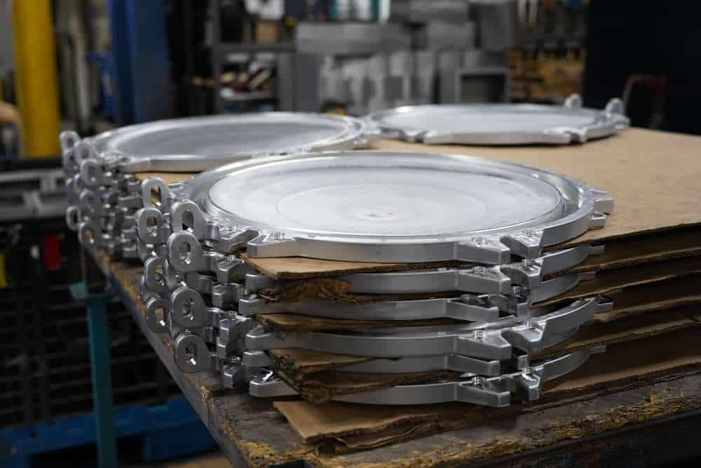 image of transportation aluminum casting after inspection at Alcast Company