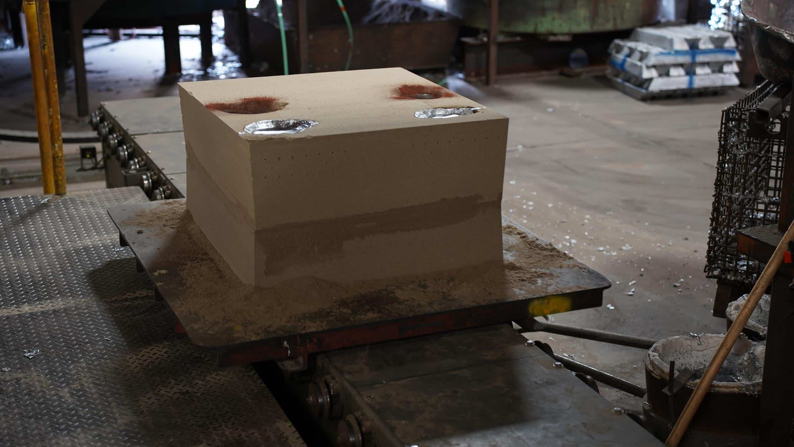 image of metal casting sand